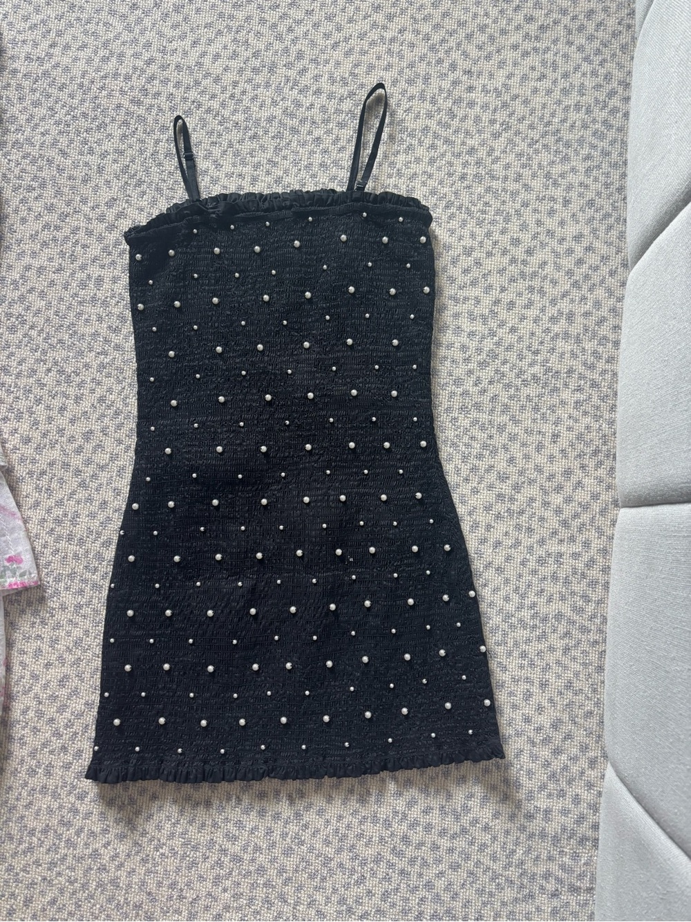 Love shack fancy Pearl-Embellished Girls' Spaghetti Strap Dress